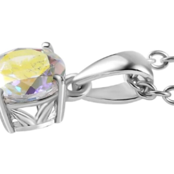 Mercury Mystic Topaz Solitaire Ring and Pendant Necklace - Picture 5 of 5